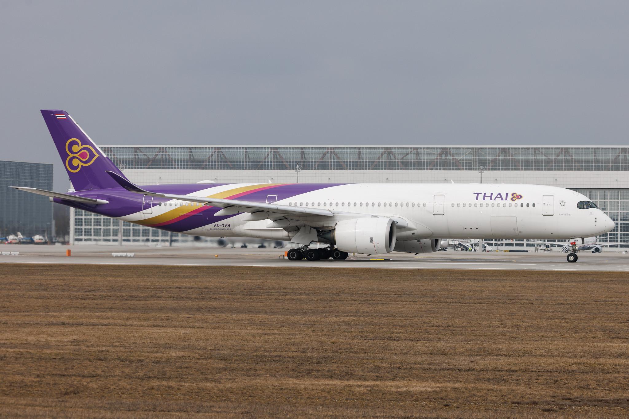 Munich Airport: Thai Airways (TG / THA) | Airbus A350-941 A359 | HS-THV | MSN 187