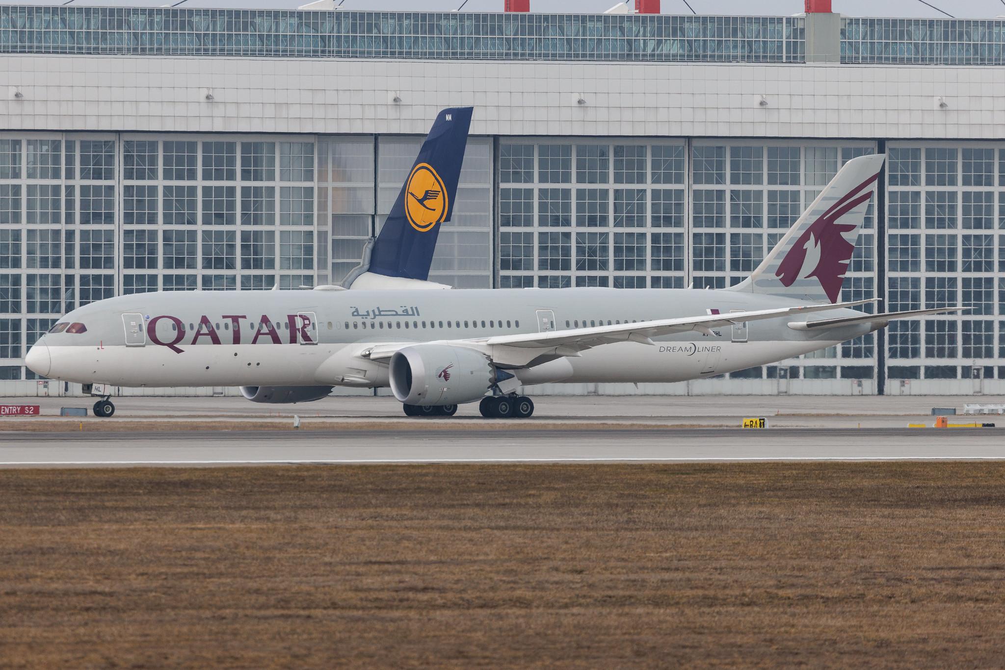 Munich Airport: Qatar Airways (QR / QTR) | Boeing 787-9 Dreamliner B789 | A7-BHL | MSN 64213