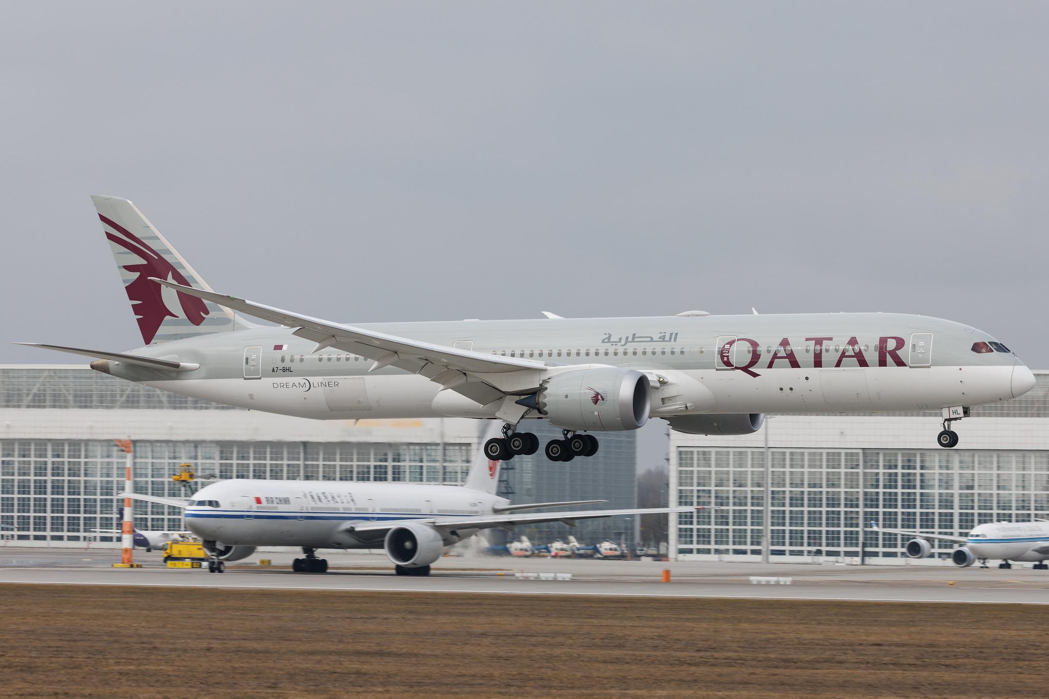Munich Airport: Qatar Airways (QR / QTR) | Boeing 787-9 Dreamliner B789 | A7-BHL | MSN 64213