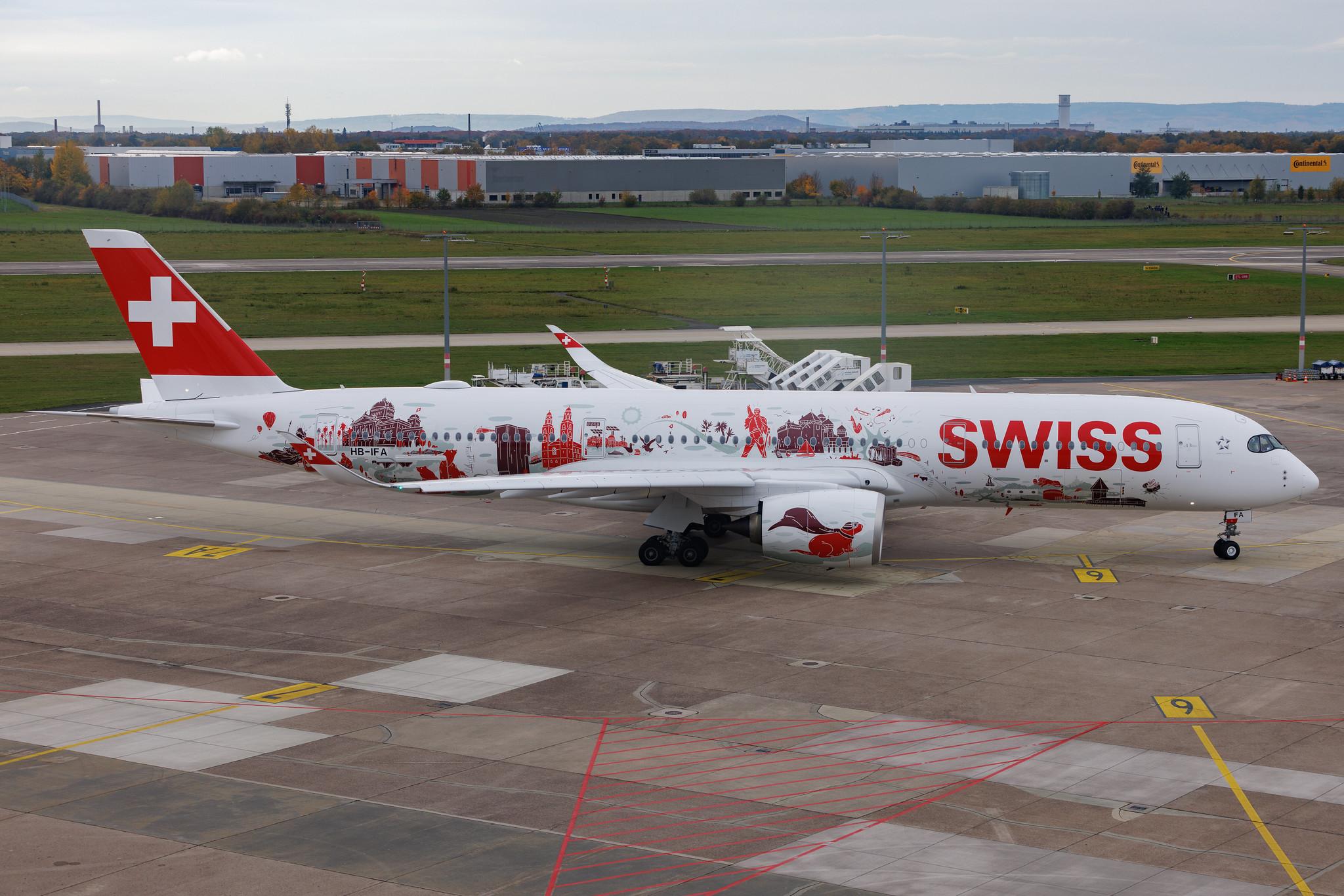 Hannover Airport: Swiss (LX / SWR) | Livery: Wanderlust Livery | Airbus A350-941 A359 | HB-IFA | MSN 737