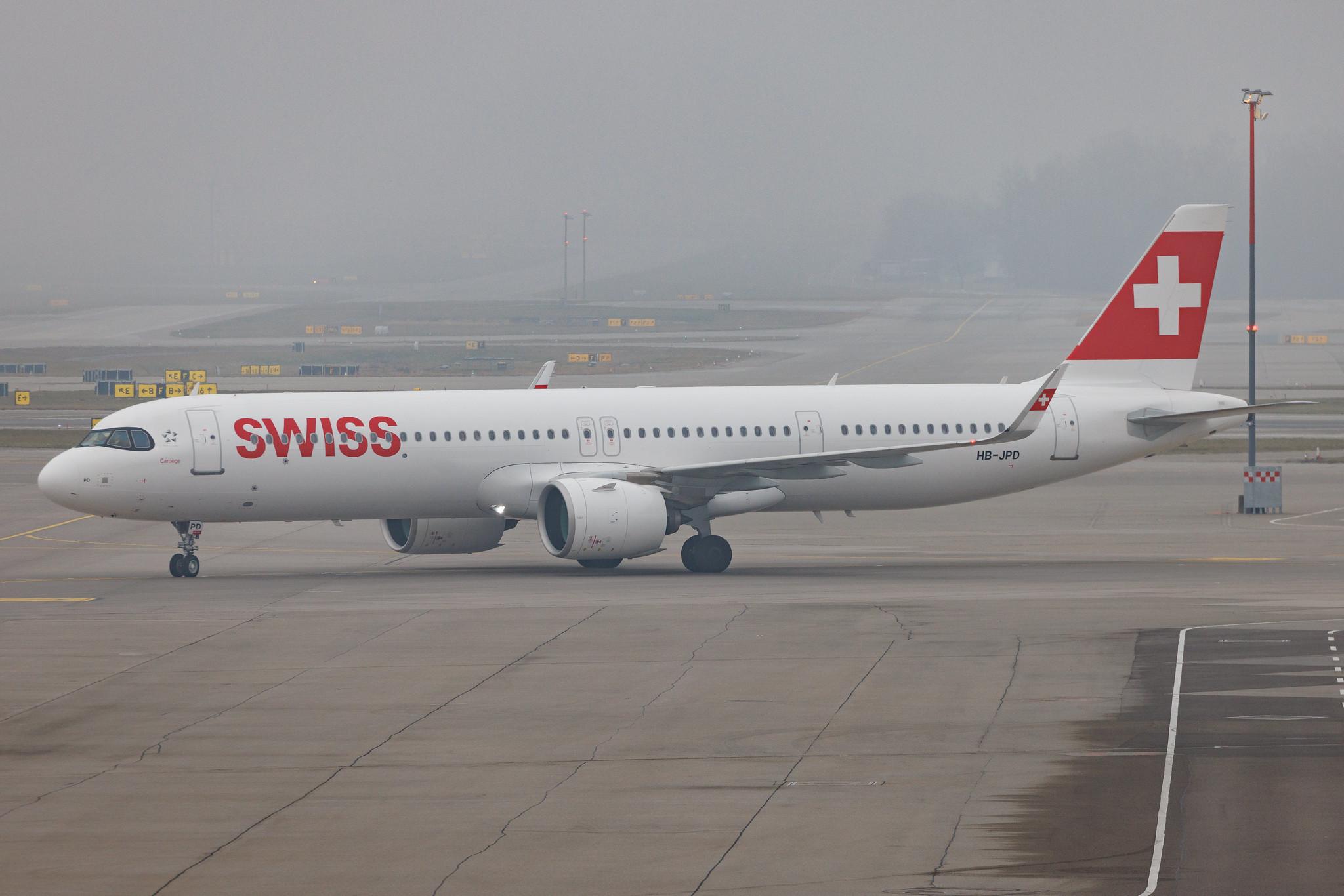 Flughafen Zürich: Swiss (LX / SWR) | Airbus A321-271NX A21N | HB-JPD | MSN 11406
