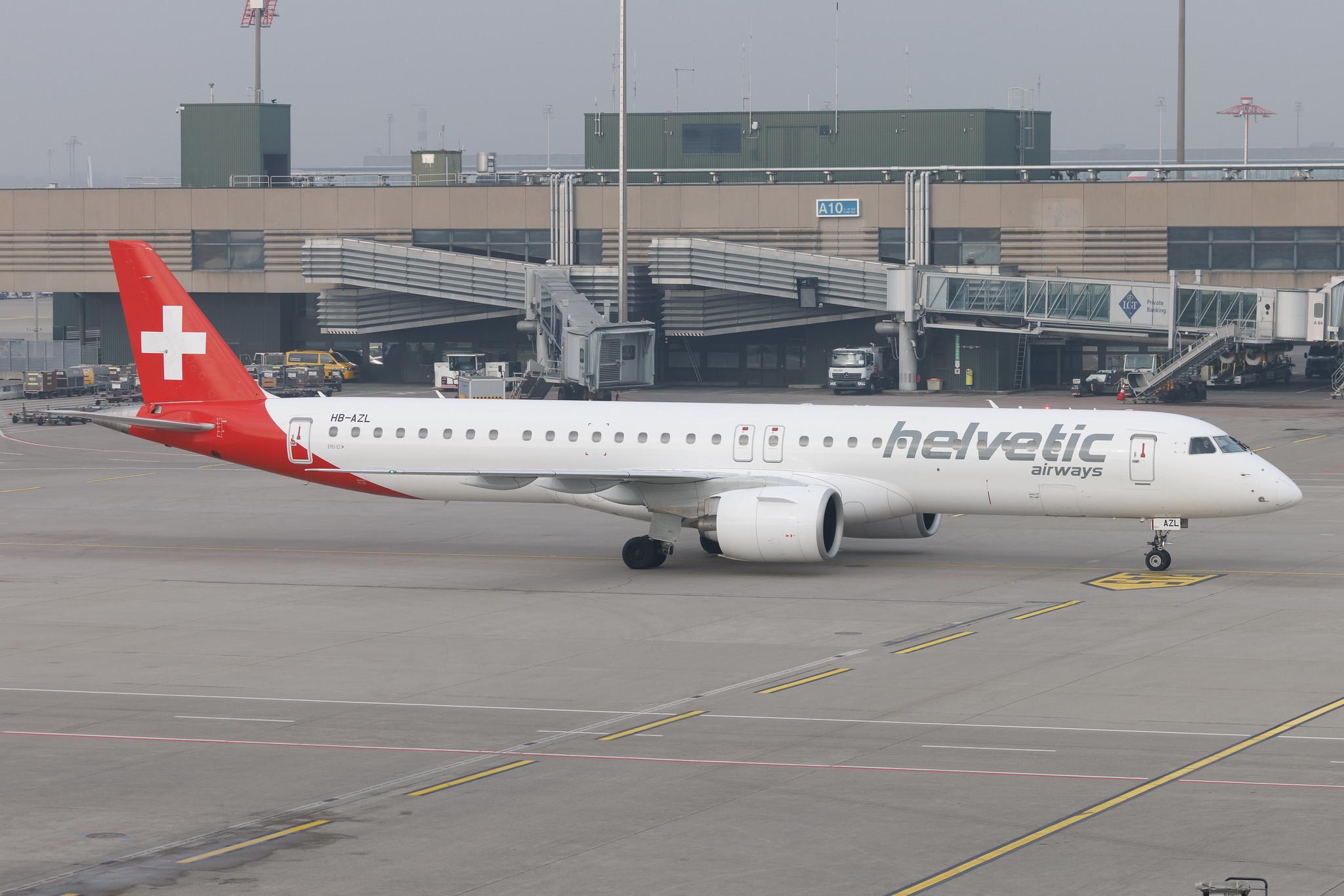 Flughafen Zürich: Helvetic Airways (2L / OAW) | Embraer E195-E2 E295 | HB-AZL | MSN 19020059