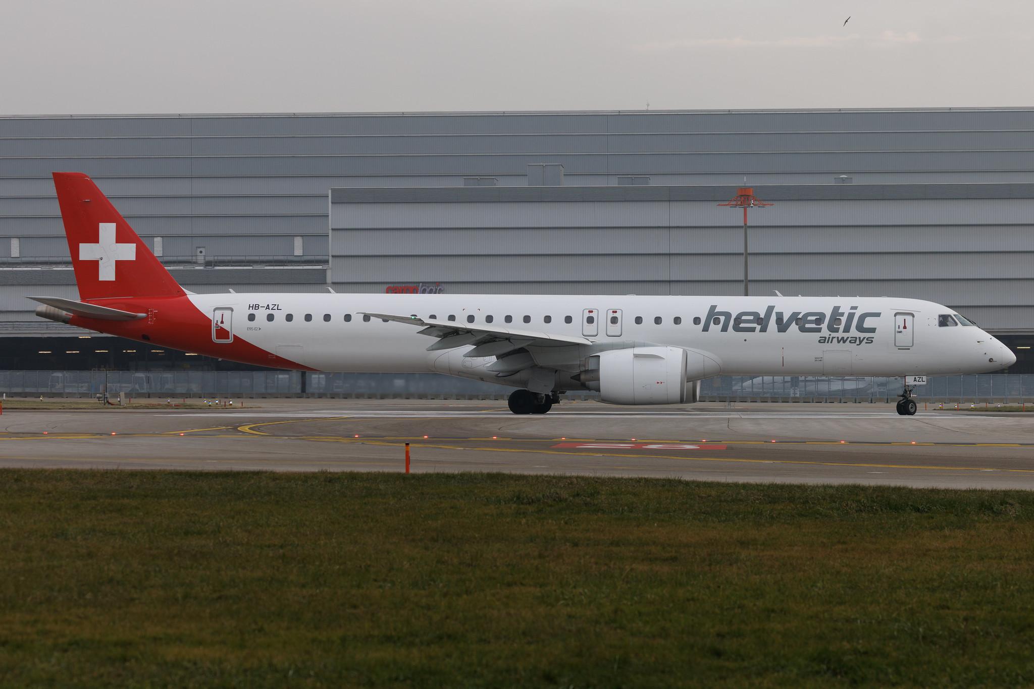Flughafen Zürich: Helvetic Airways (2L / OAW) | Embraer E195-E2 E295 | HB-AZL | MSN 19020059
