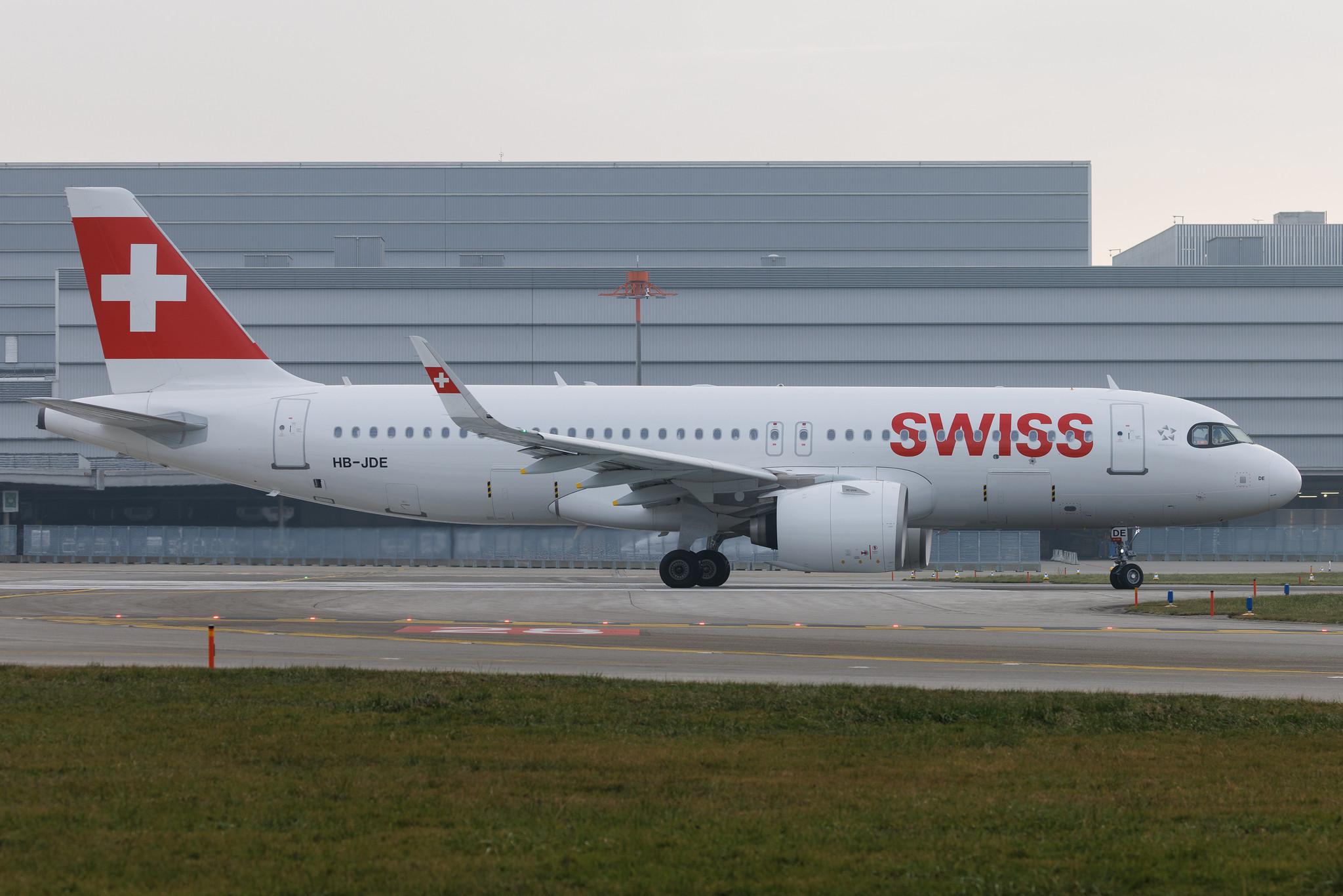 Flughafen Zürich: Swiss (LX / SWR) | Airbus A320-271N A20N | HB-JDE | MSN 11084