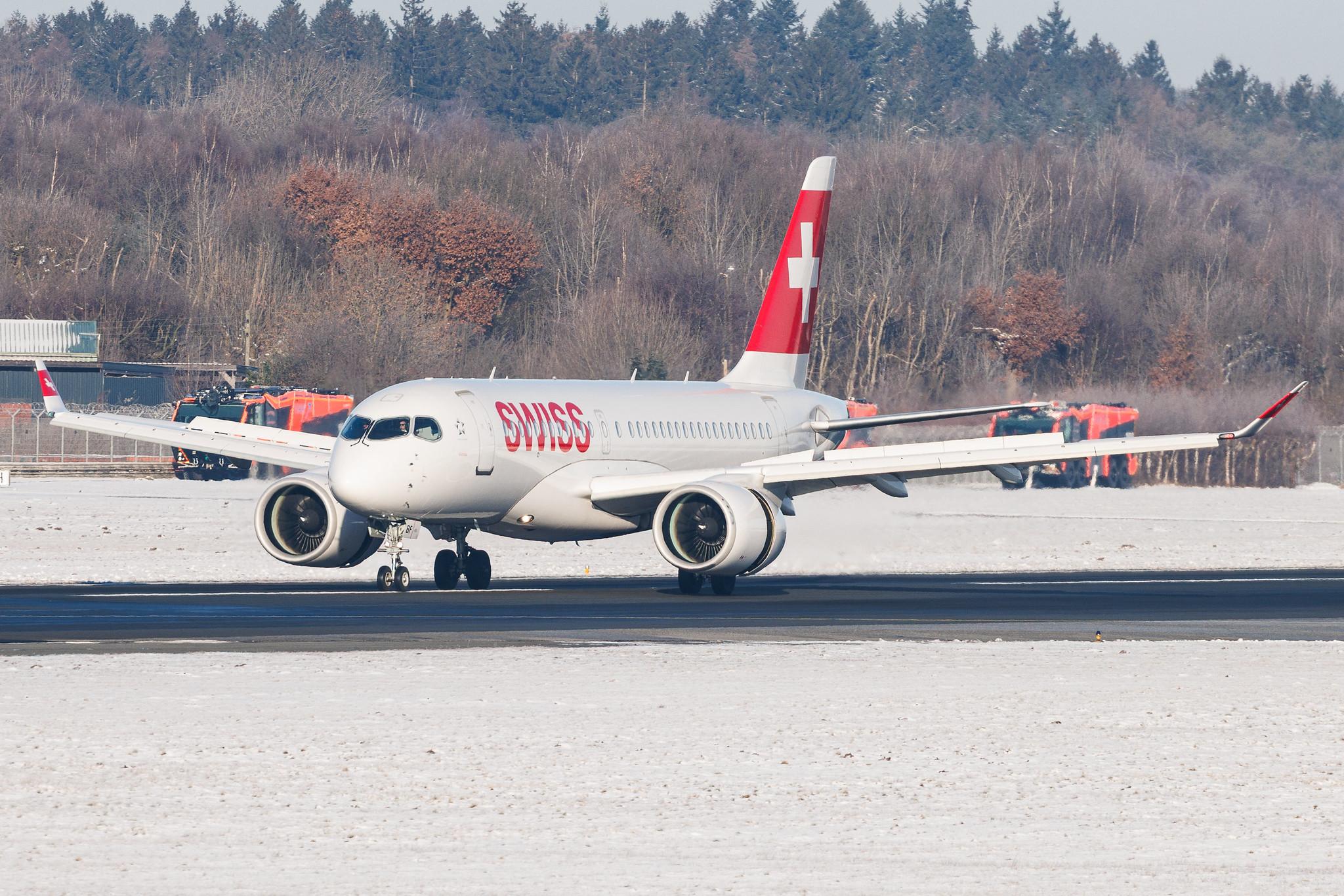 Hamburg Airport: Swiss (LX / SWR) | Airbus A220-100 BCS1 | HB-JBF | MSN 50015