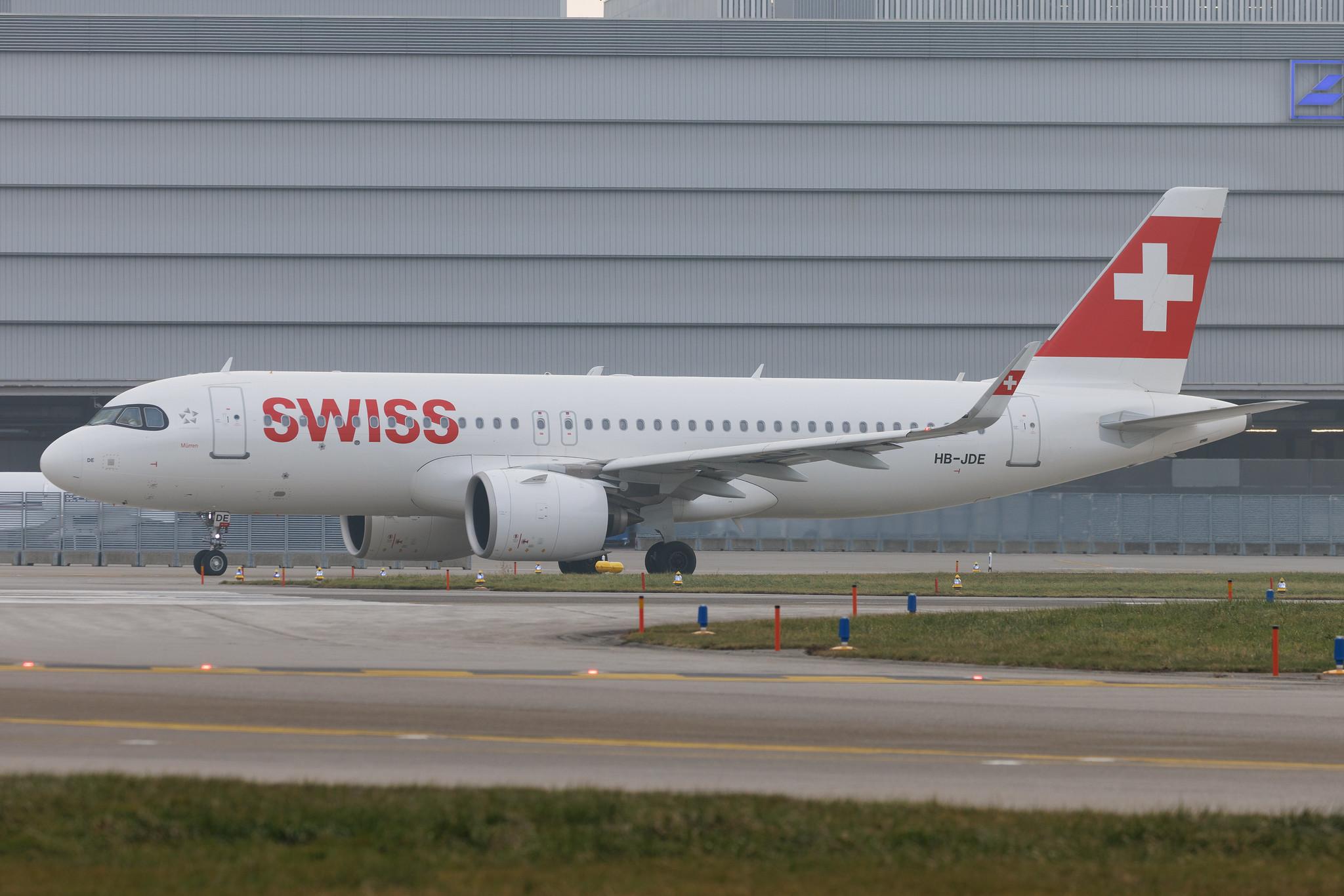 Flughafen Zürich: Swiss (LX / SWR) | Airbus A320-271N A20N | HB-JDE | MSN 11084