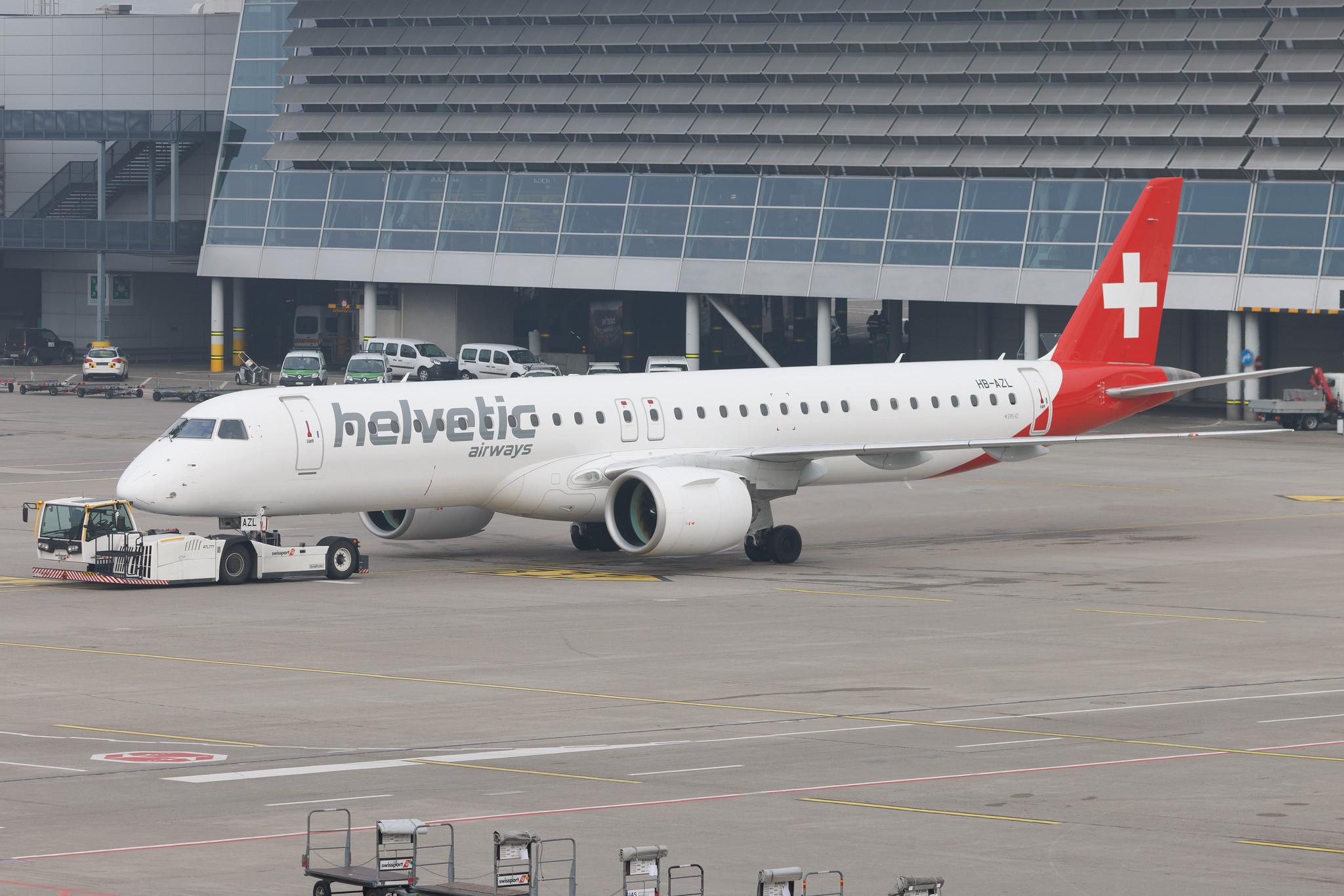 Flughafen Zürich: Helvetic Airways (2L / OAW) | Embraer E195-E2 E295 | HB-AZL | MSN 19020059