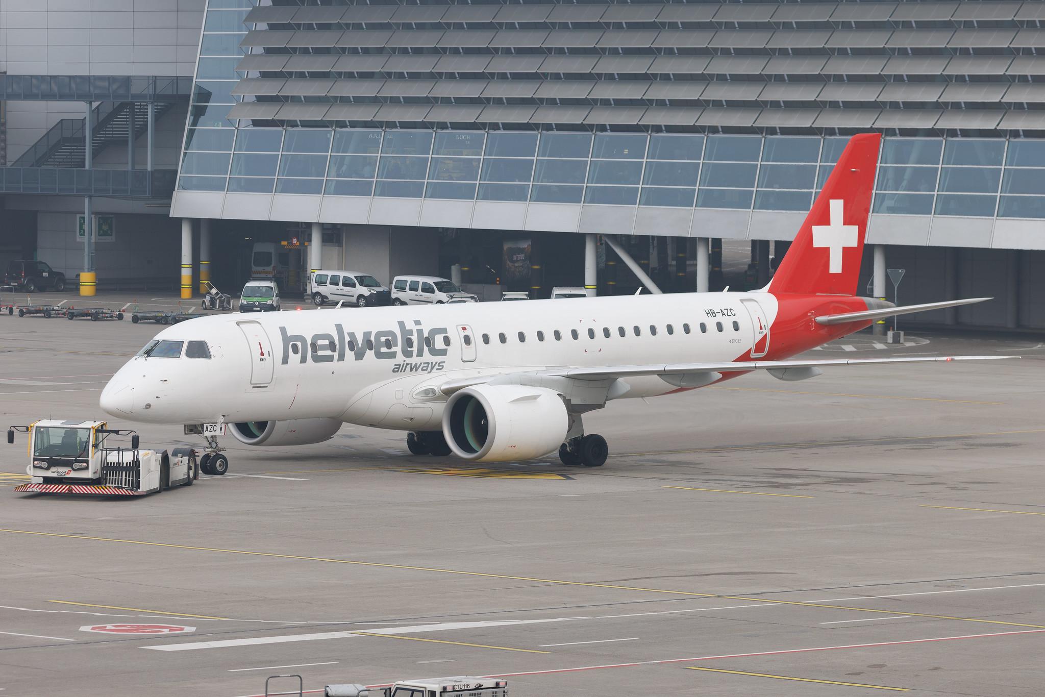 Flughafen Zürich: Helvetic Airways (2L / OAW) | Embraer E190-E2 E290 | HB-AZC | MSN 19020030