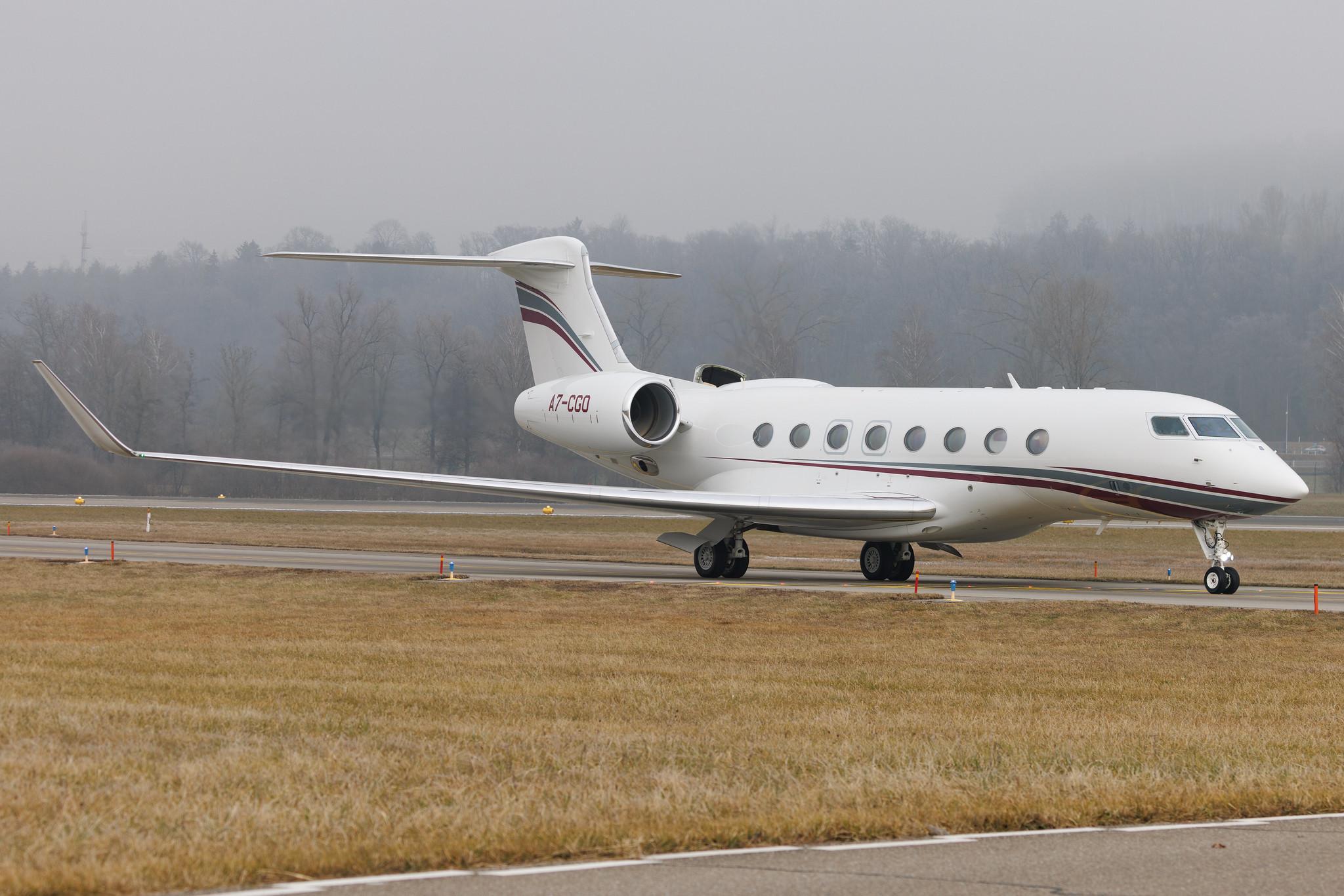 Flughafen Zürich: Qatar Executive (QE / QQE) | Gulfstream G650ER GLF6 | A7-CGO | MSN 6497