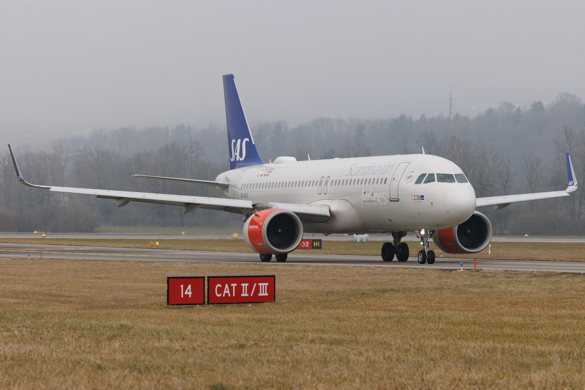 Flughafen Zürich: SAS (SK / SAS) | Airbus A320-251N A20N | SE-ROC | MSN 07723