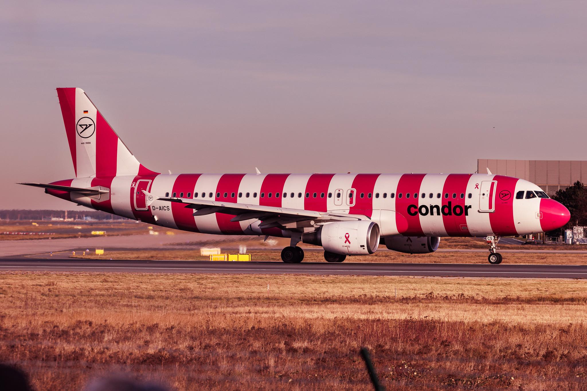 Frankfurt Airport: Condor (DE / CFG) | Livery: Breast Cancer Awareness Livery | Airbus A320-214 A320 | D-AICS | MSN 4478