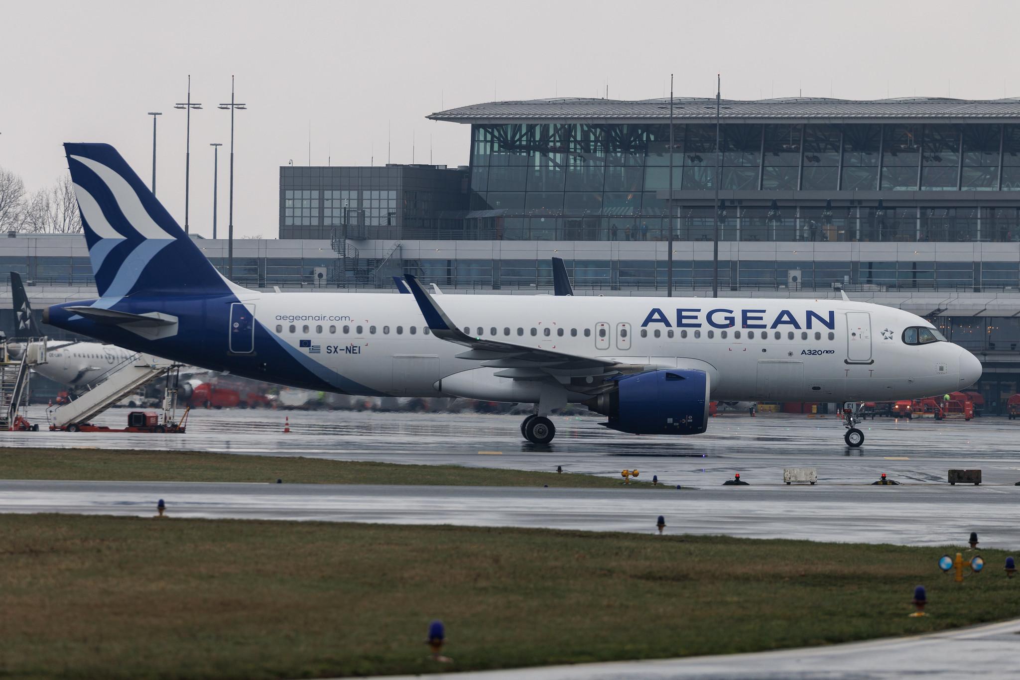 Hamburg Airport: Aegean Airlines (A3 / AEE) | Airbus A320-271N A20N | SX-NEI | MSN 11338