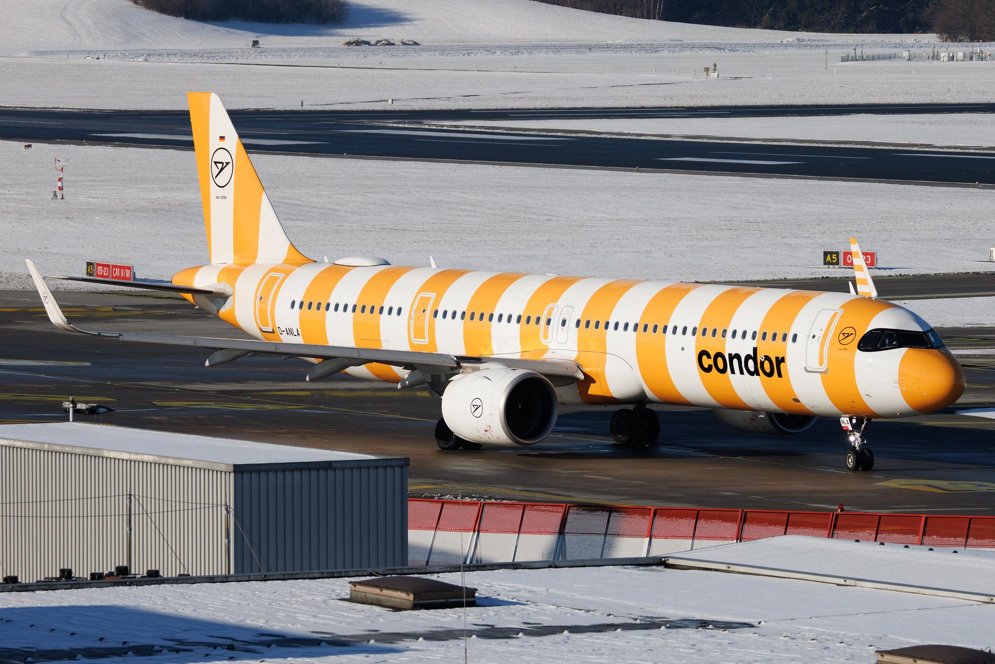 Hamburg Airport: Condor (DE / CFG) | Livery: Yellow Sunshine Livery | Airbus A321-271NX A21N | D-ANLA | MSN 12006