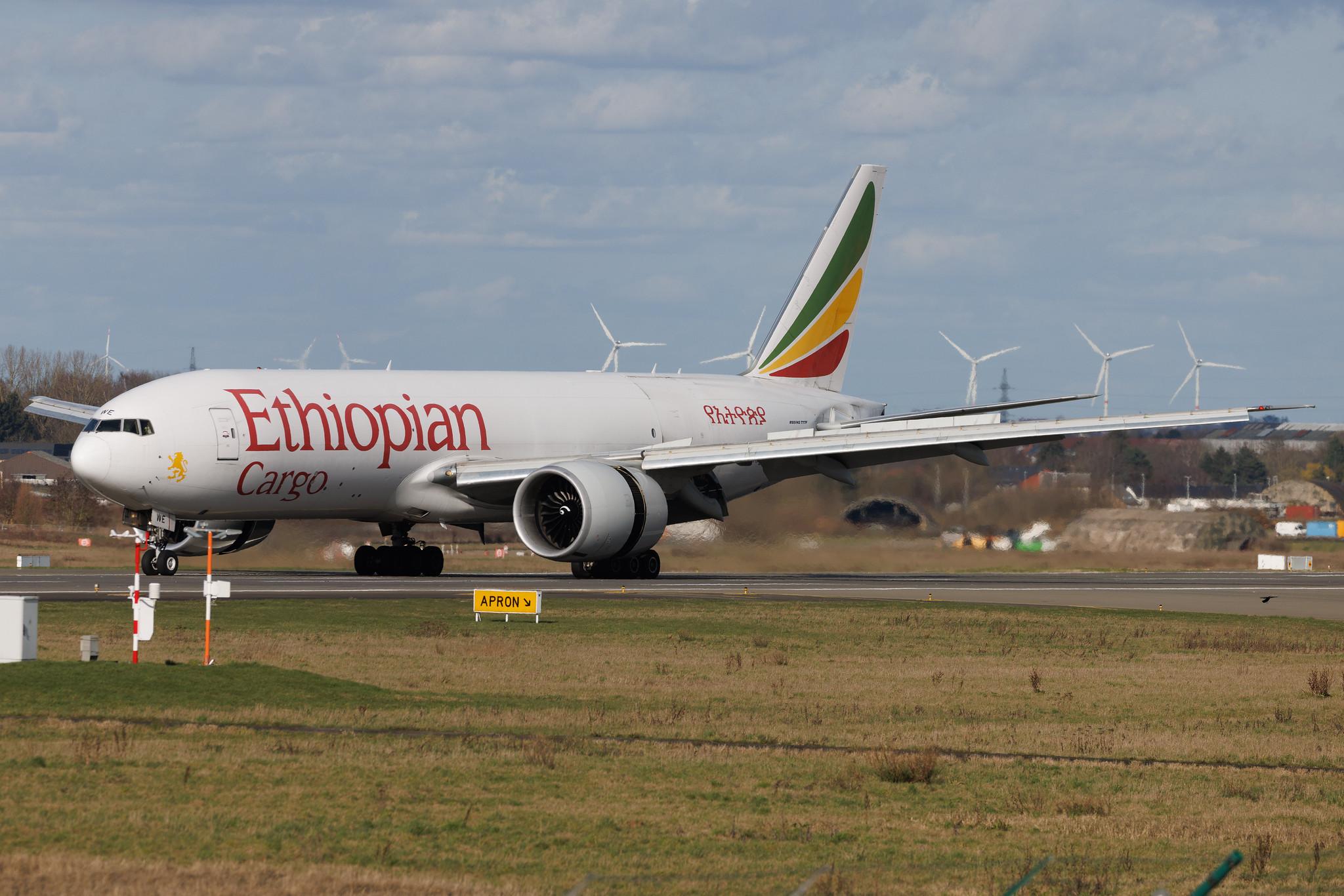 Liege Airport: Ethiopian Cargo (ET / ETH) | Operator: Ethiopian Airlines | Boeing 777-F B77L | ET-AWE | MSN 65477