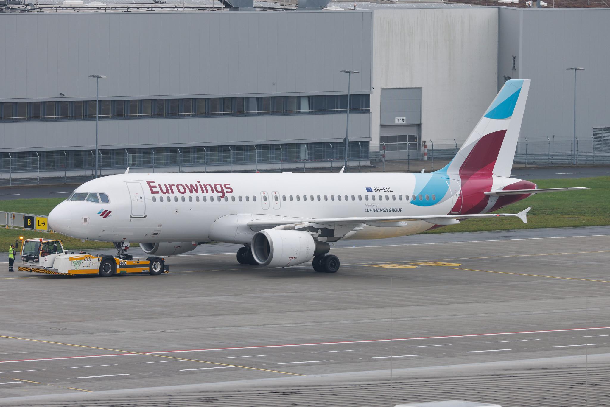 Köln Bonn Airport: Eurowings (EW / EWG) | Operator: Eurowings Europe | Airbus A320-214 A320 | 9H-EUL | MSN 03093