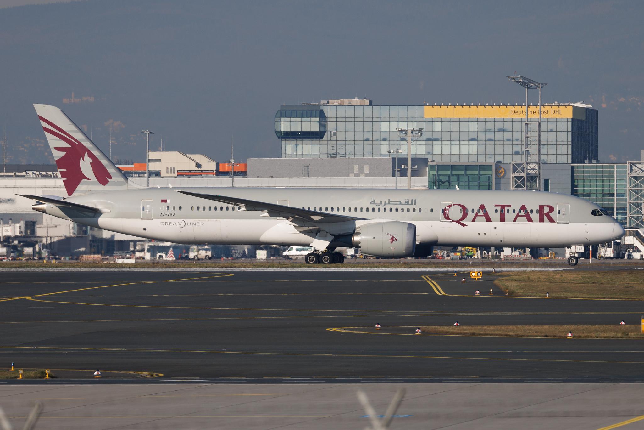 Frankfurt Airport: Qatar Airways (QR / QTR) | Boeing 787-9 Dreamliner B789 | A7-BHJ | MSN 64212