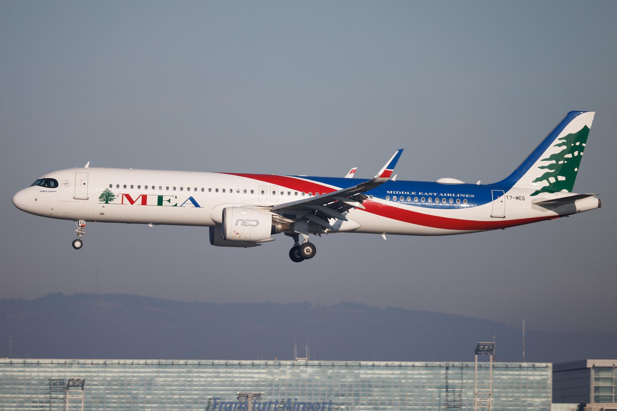 Frankfurt Airport: MEA (ME / MEA) | Airbus A321-271NX A21N | T7-ME6 | MSN 10174