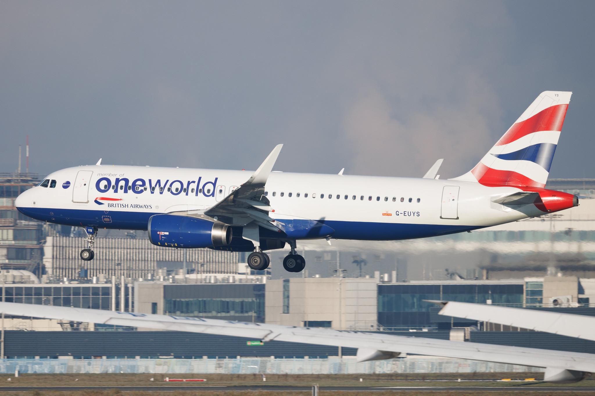 Frankfurt Airport: British Airways (BA / BAW) | Livery: Oneworld Livery | Airbus A320-232 A320 | G-EUYS | MSN 5948