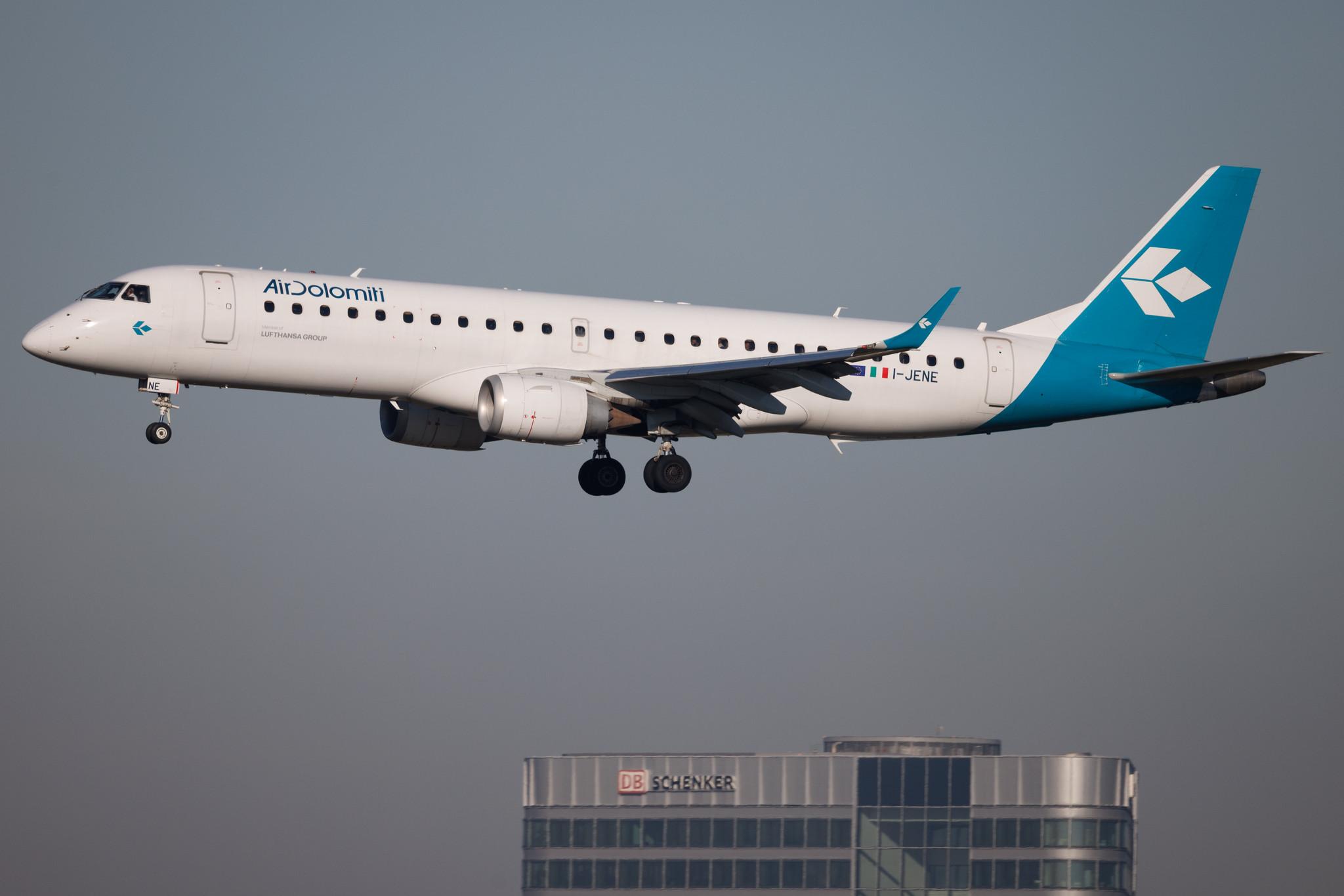 Frankfurt Airport: Air Dolomiti (EN / DLA) | Embraer E190LR E190 | I-JENE | MSN 19000333