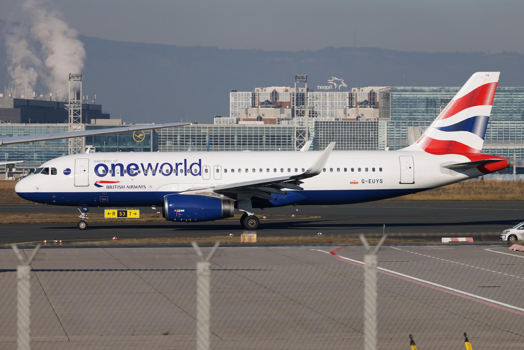 Frankfurt Airport: British Airways (BA / BAW) | Livery: Oneworld Livery | Airbus A320-232 A320 | G-EUYS | MSN 5948