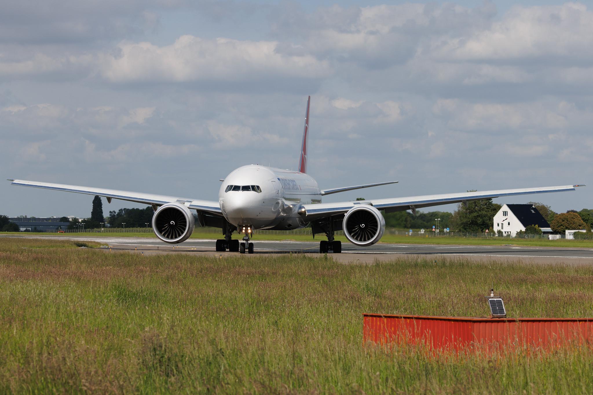 Maastricht Aachen Airport: Turkish Cargo (TK / THY) | Operator: Turkish Airlines | Boeing 777-F B77L | TC-LJZ | MSN 70427
