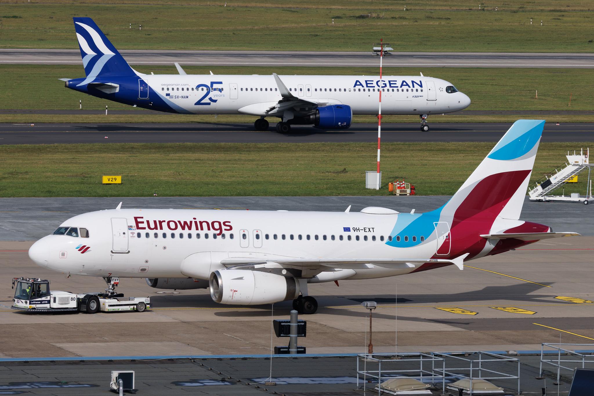 Düsseldorf Airport: Eurowings (EW / EWG) | Operator: Eurowings Europe | Airbus A319-132 A319 | 9H-EXT | MSN 05043