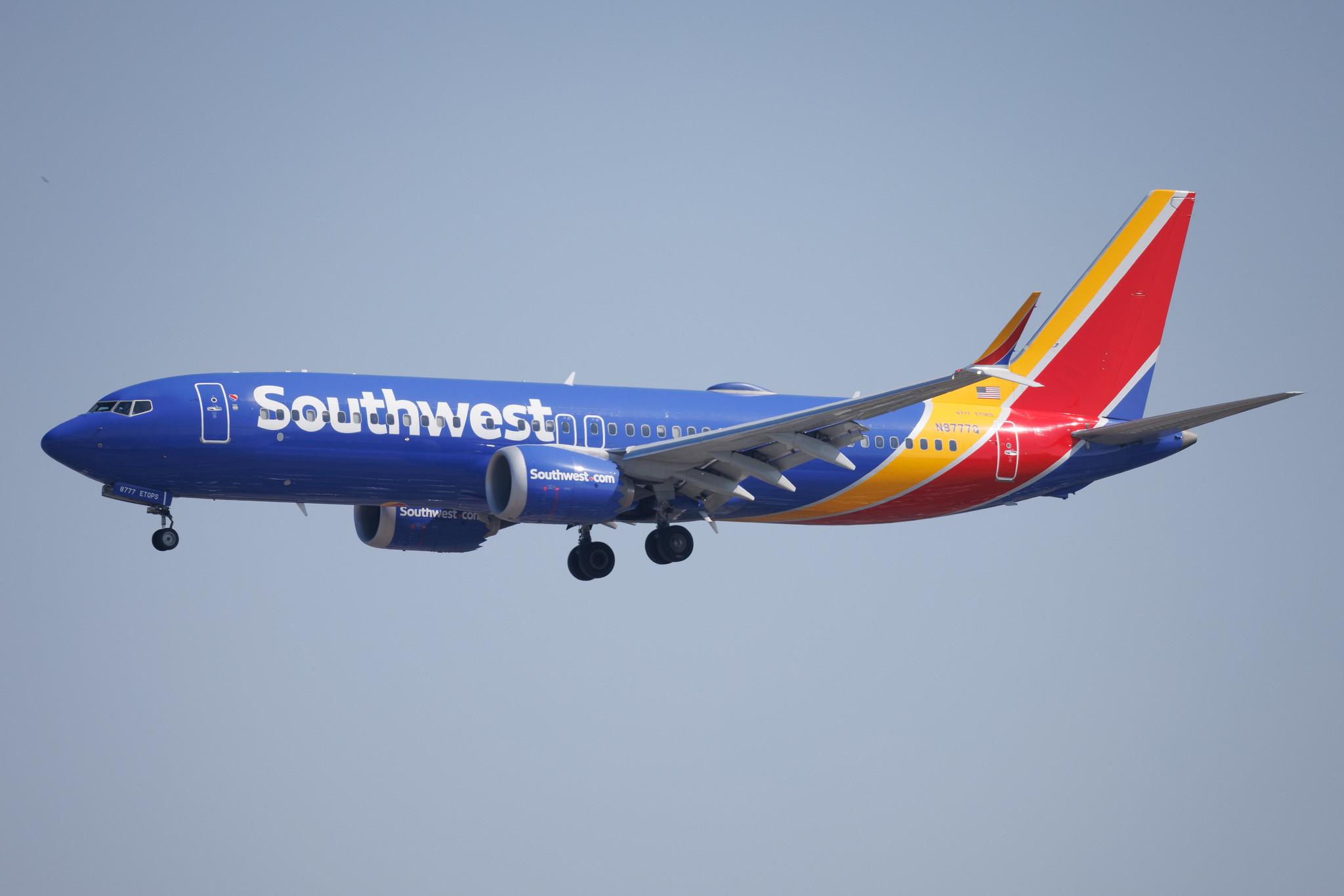 Los Angeles International Airport: Southwest Airlines (WN / SWA) | Boeing 737 MAX 8 B38M | N8777Q | MSN 67756