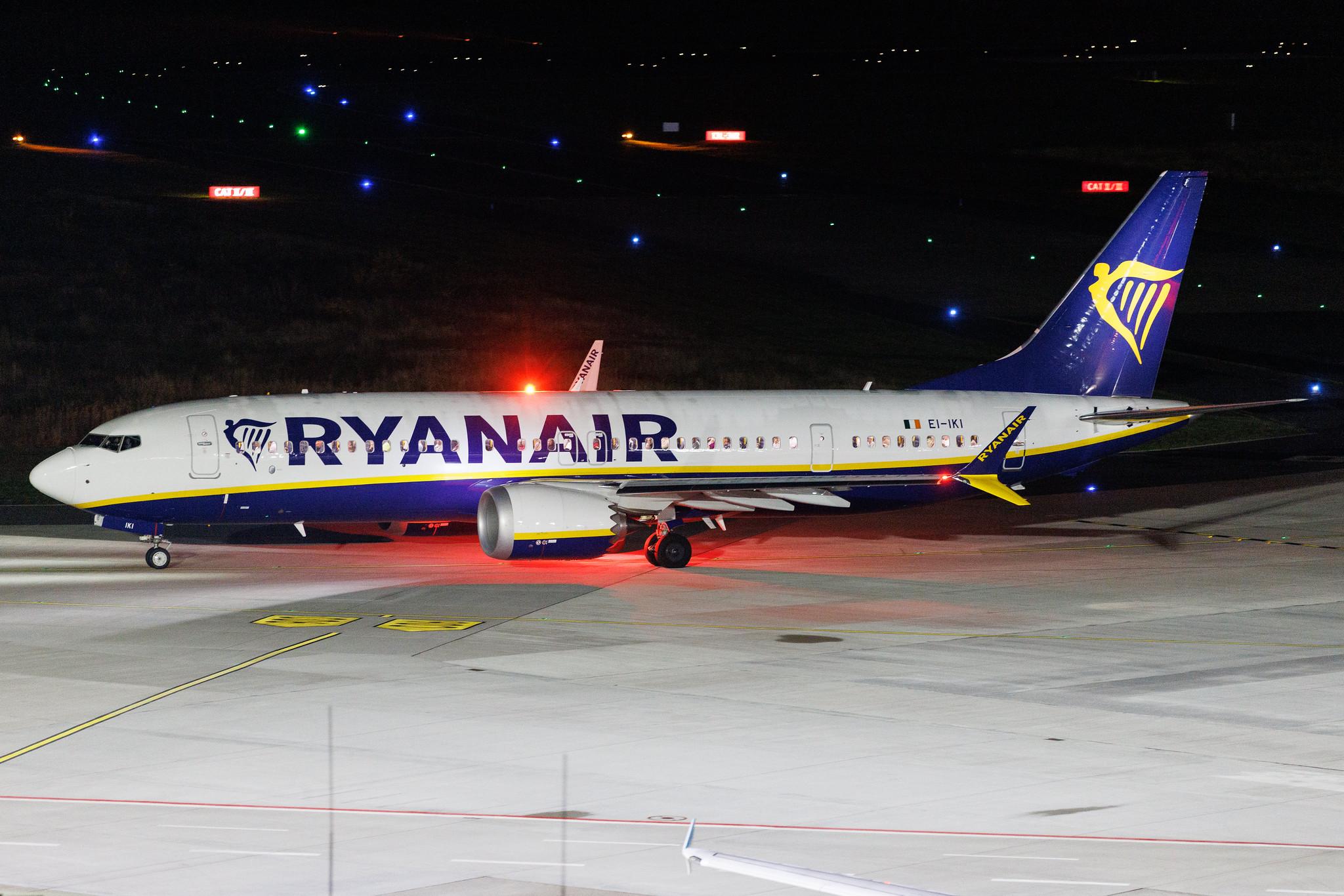 Köln Bonn Airport: Ryanair (FR / RYR) | Boeing 737 MAX 8-200 B38M | EI-IKI | MSN 62379