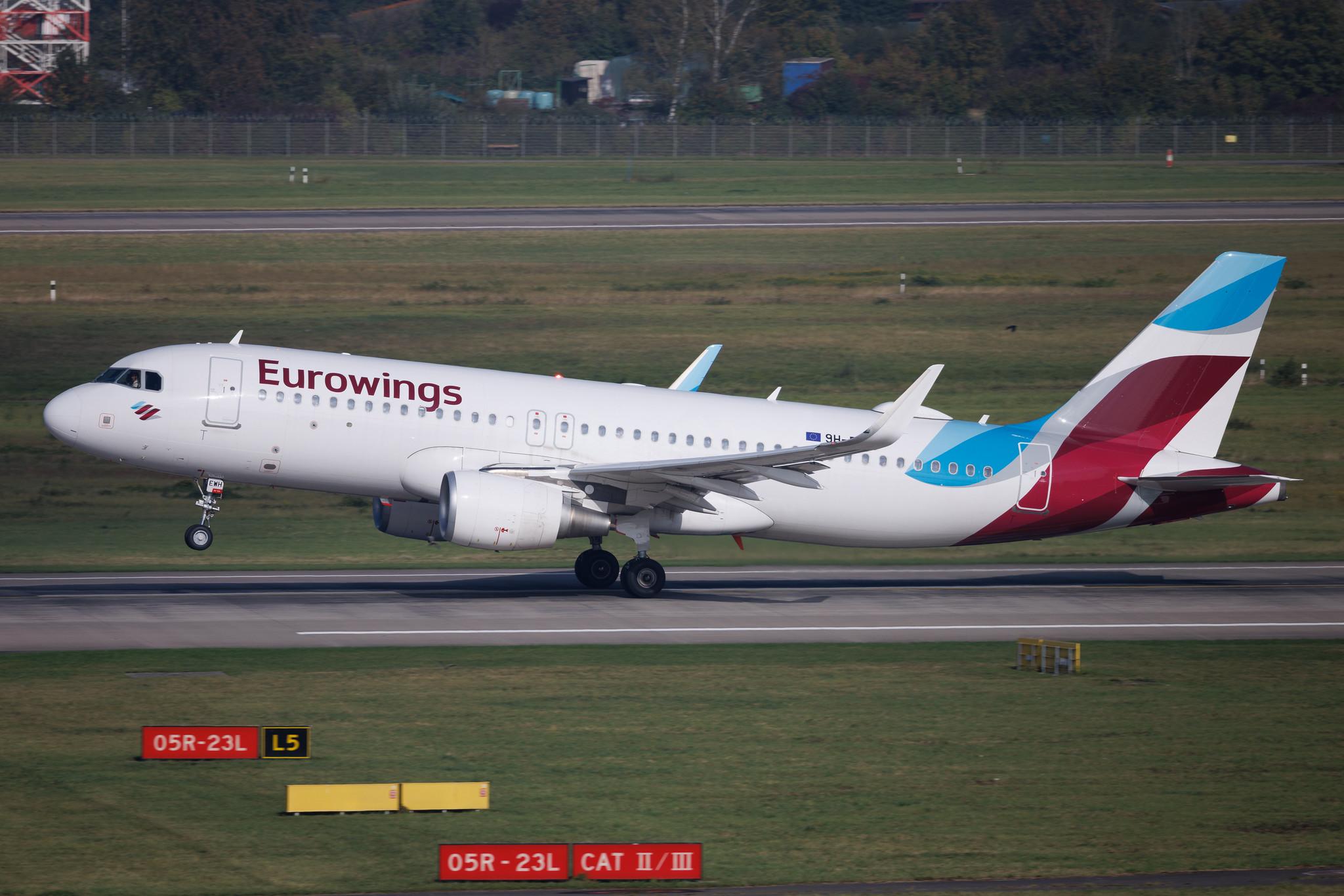 Düsseldorf Airport: Eurowings (EW / EWG) | Operator: Eurowings Europe | Airbus A320-214 A320 | 9H-EWH | MSN 07148