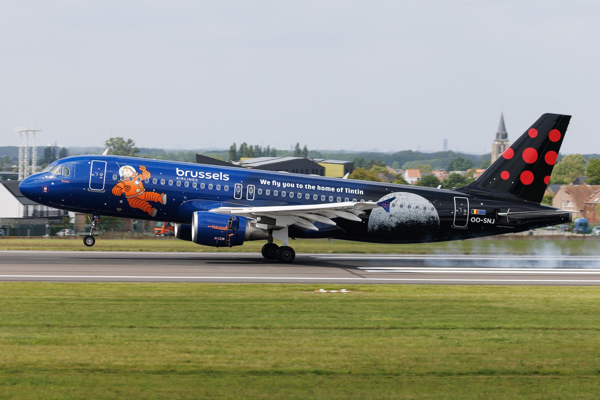 Brussels Airport: Brussels Airlines (SN / BEL) | Livery: Tintin Gravity Livery | Airbus A320-214 A320 | OO-SNJ | MSN 03161