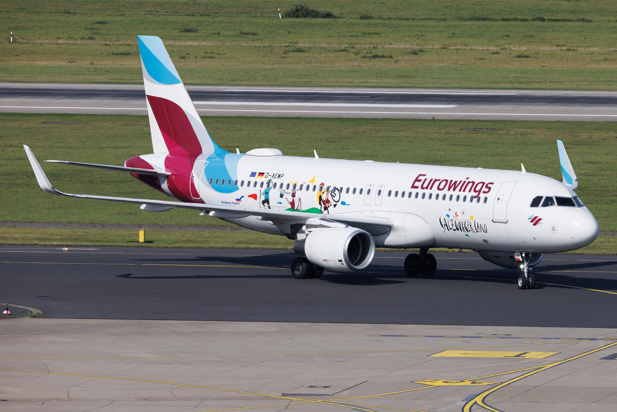Düsseldorf Airport: Eurowings (EW / EWG) | Livery: Salzburger Land Livery | Airbus A320-214 A320 | D-AEWP | MSN 7377