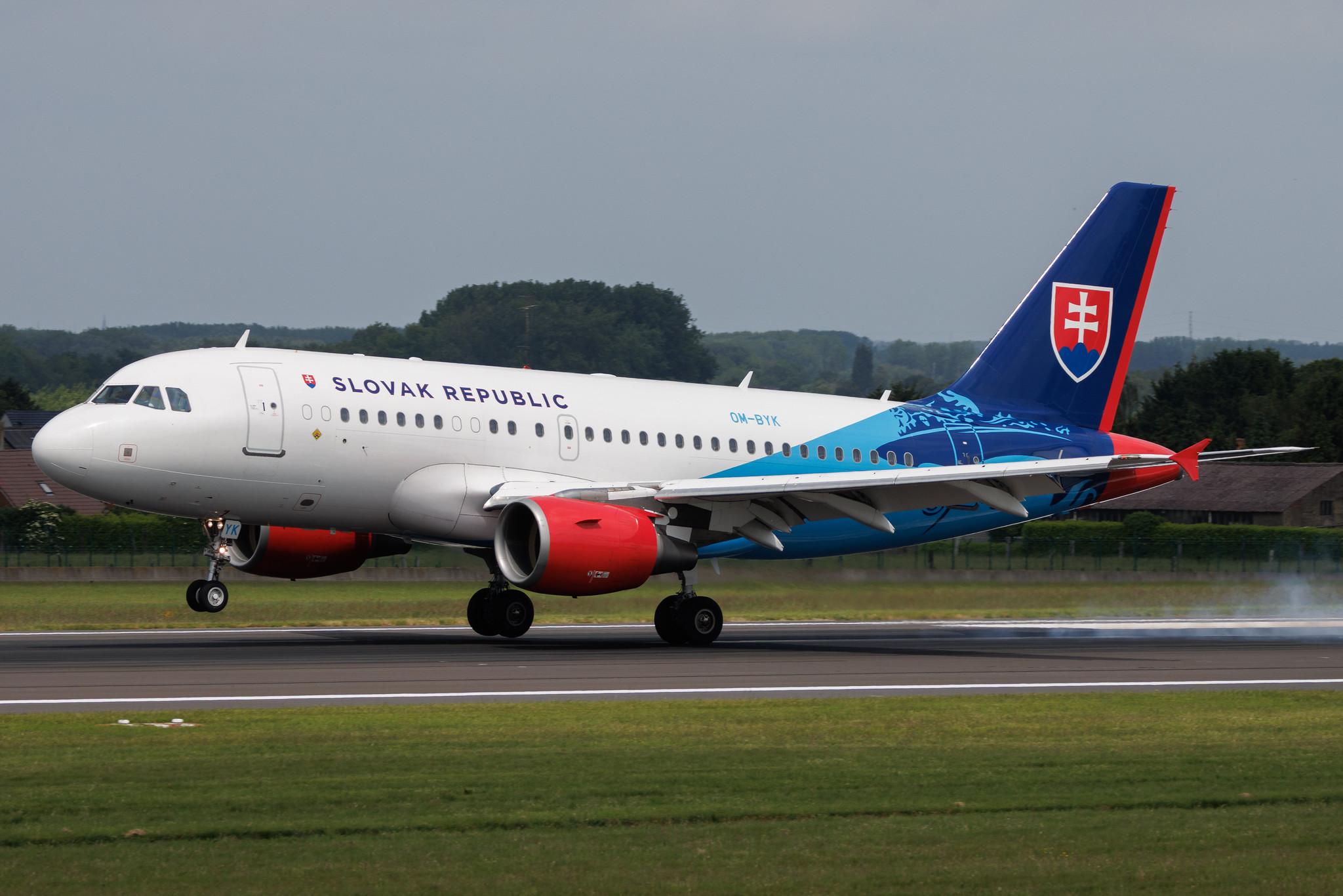 Brussels Airport: Slovak Government Flying Service (SSG) | Operator: Slovakia - Government | Airbus A319-115(CJ) A319 | OM-BYK | MSN 01485