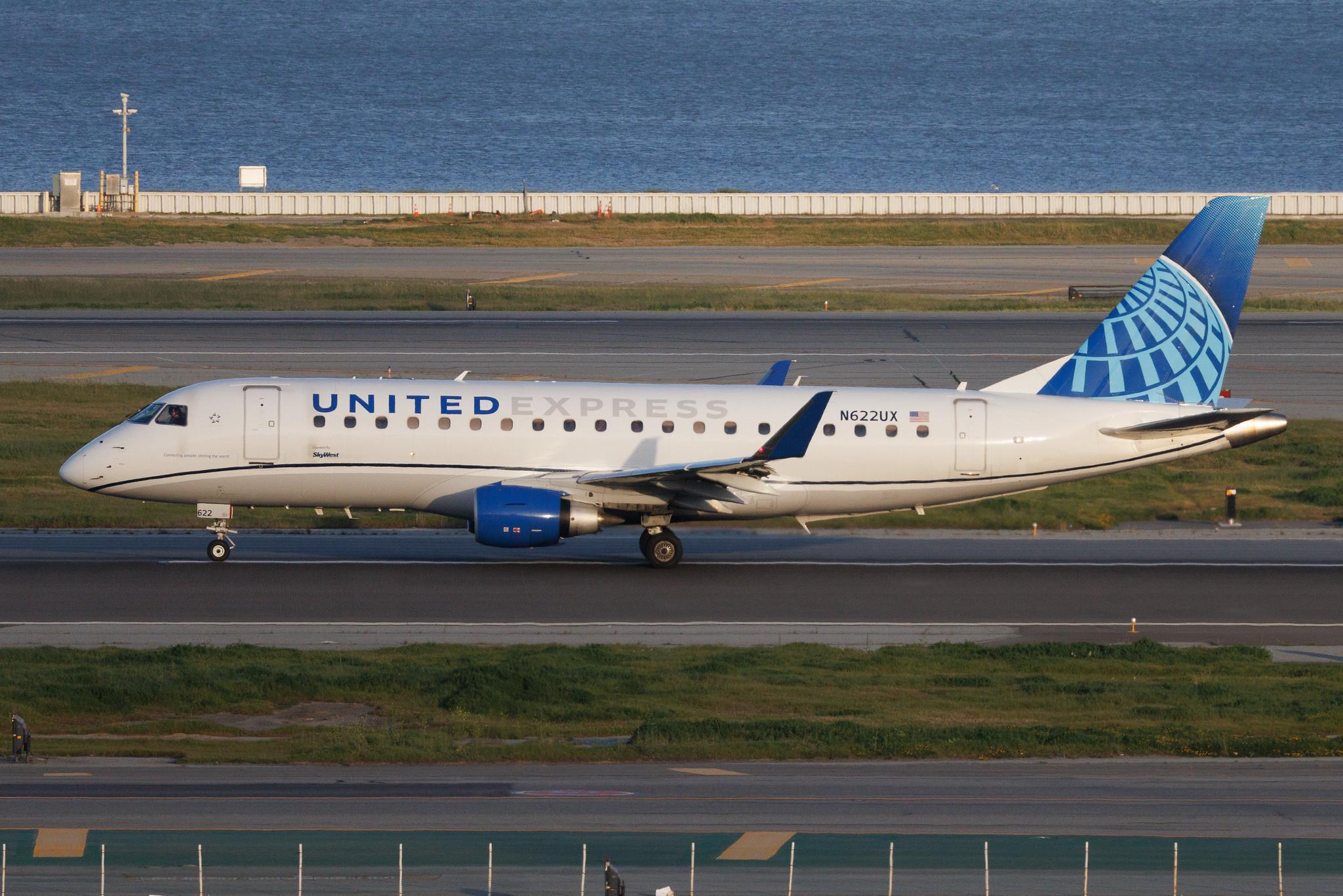San Francisco International Airport: United Express (UA / UAL) | Operator: SkyWest Airlines | Embraer E175LL E75L | N622UX | MSN 17000826