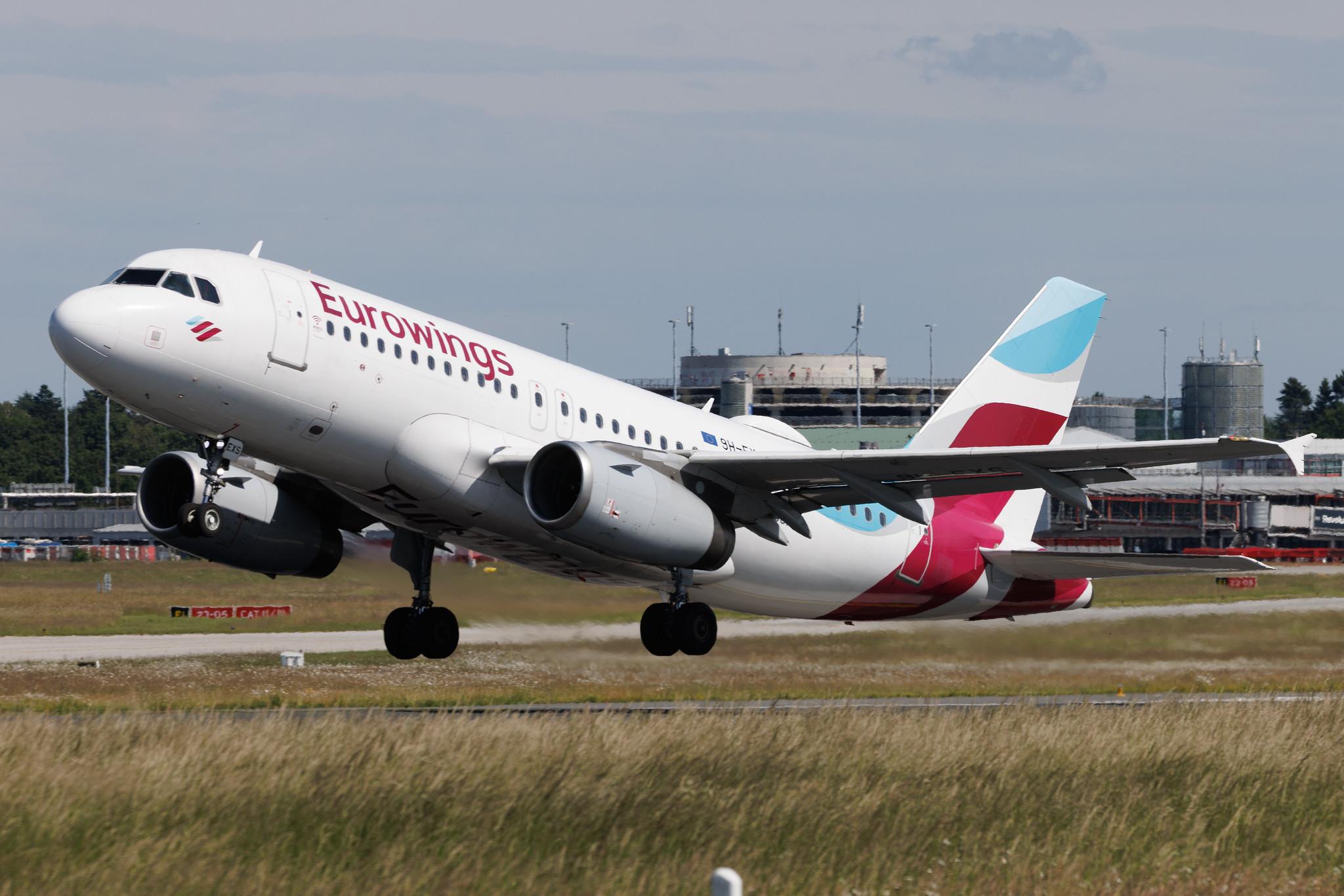 Hamburg Airport: Eurowings (EW / EWG) | Operator: Eurowings Europe | Airbus A319-132 A319 | 9H-EXS | MSN 04998