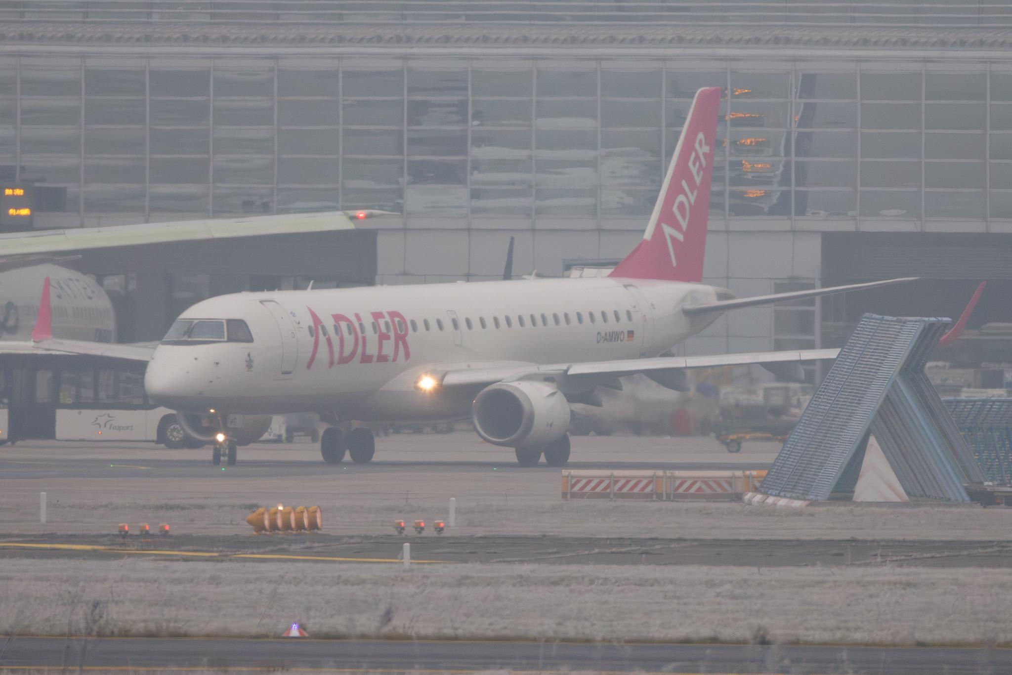 Frankfurt Airport: German Airways (ZQ / GER) | Livery: Adler-Livery | Embraer E190AR E190 | D-AMWO | MSN 19000165