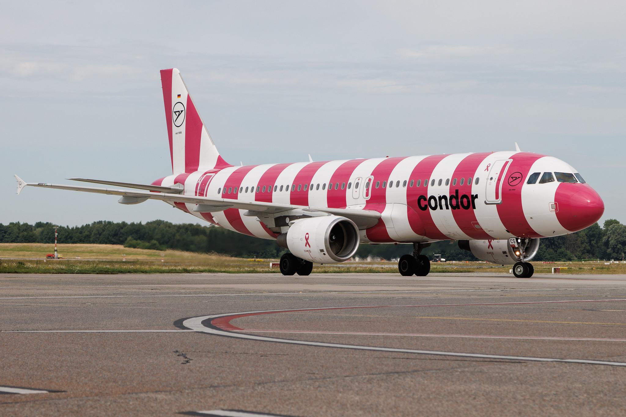 Hamburg Airport: Condor (DE / CFG) | Livery: Breast Cancer Awareness Livery | Airbus A320-214 A320 | D-AICS | MSN 4478