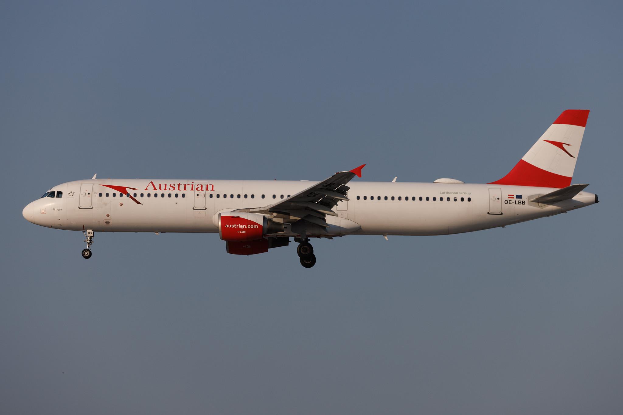Hamburg Airport: Austrian Airlines (OS / AUA) | Airbus A321-111 A321 | OE-LBB | MSN 00570