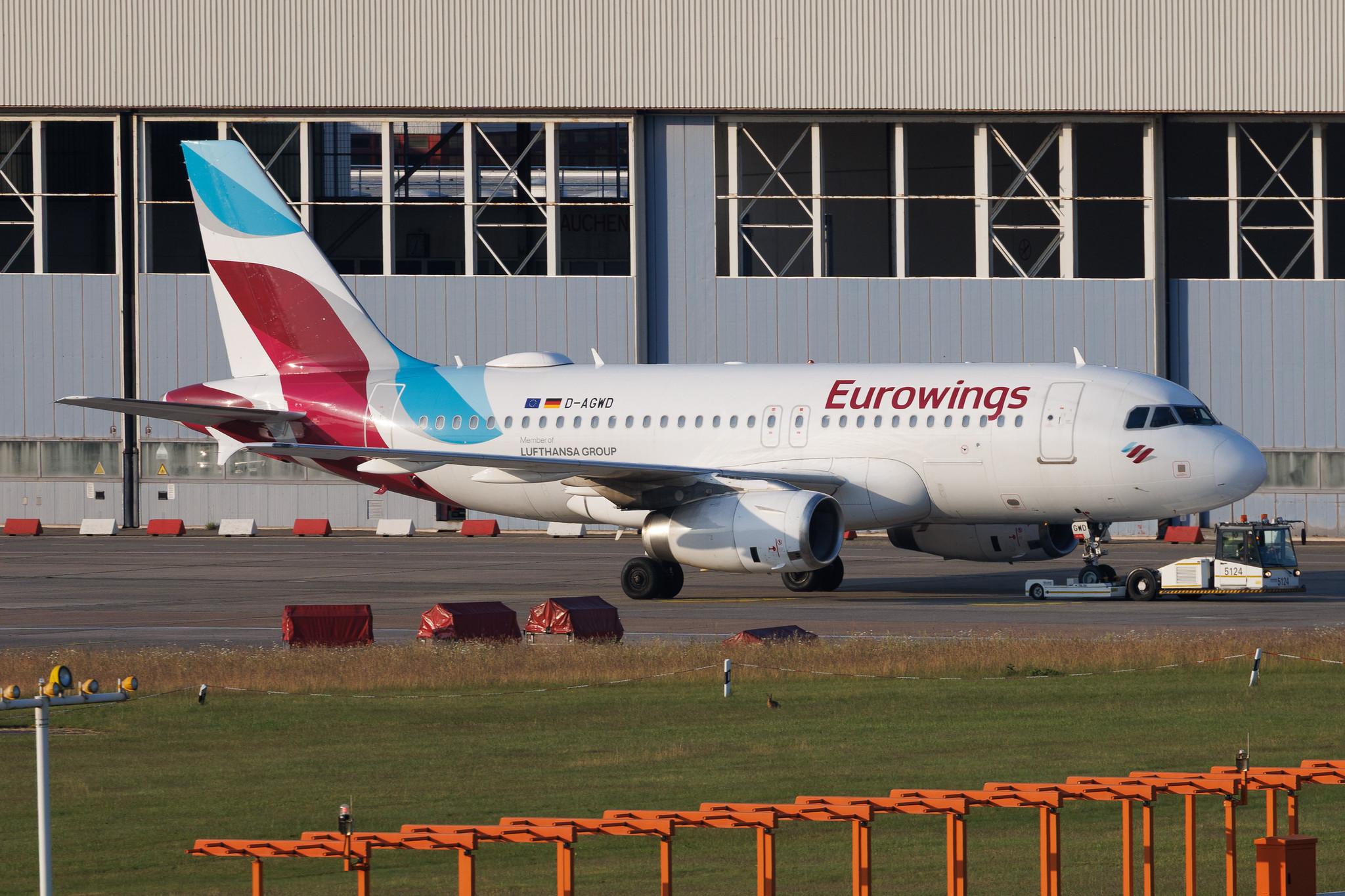 Hamburg Airport: Eurowings (EW / EWG) | Airbus A319-132 A319 | D-AGWD | MSN 3011