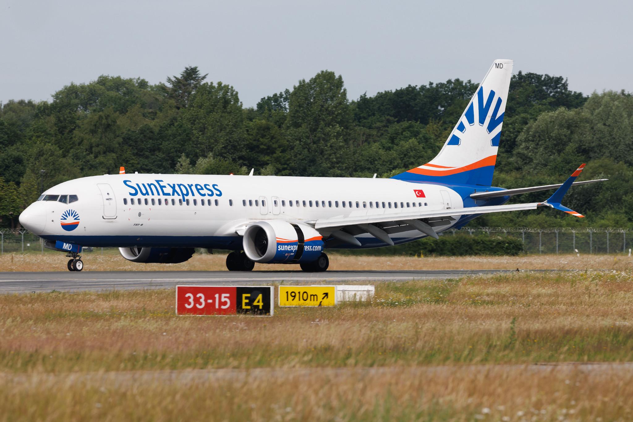 Hamburg Airport: SunExpress (XQ / SXS) | Boeing 737 MAX 8 B38M | TC-SMD | MSN 63605