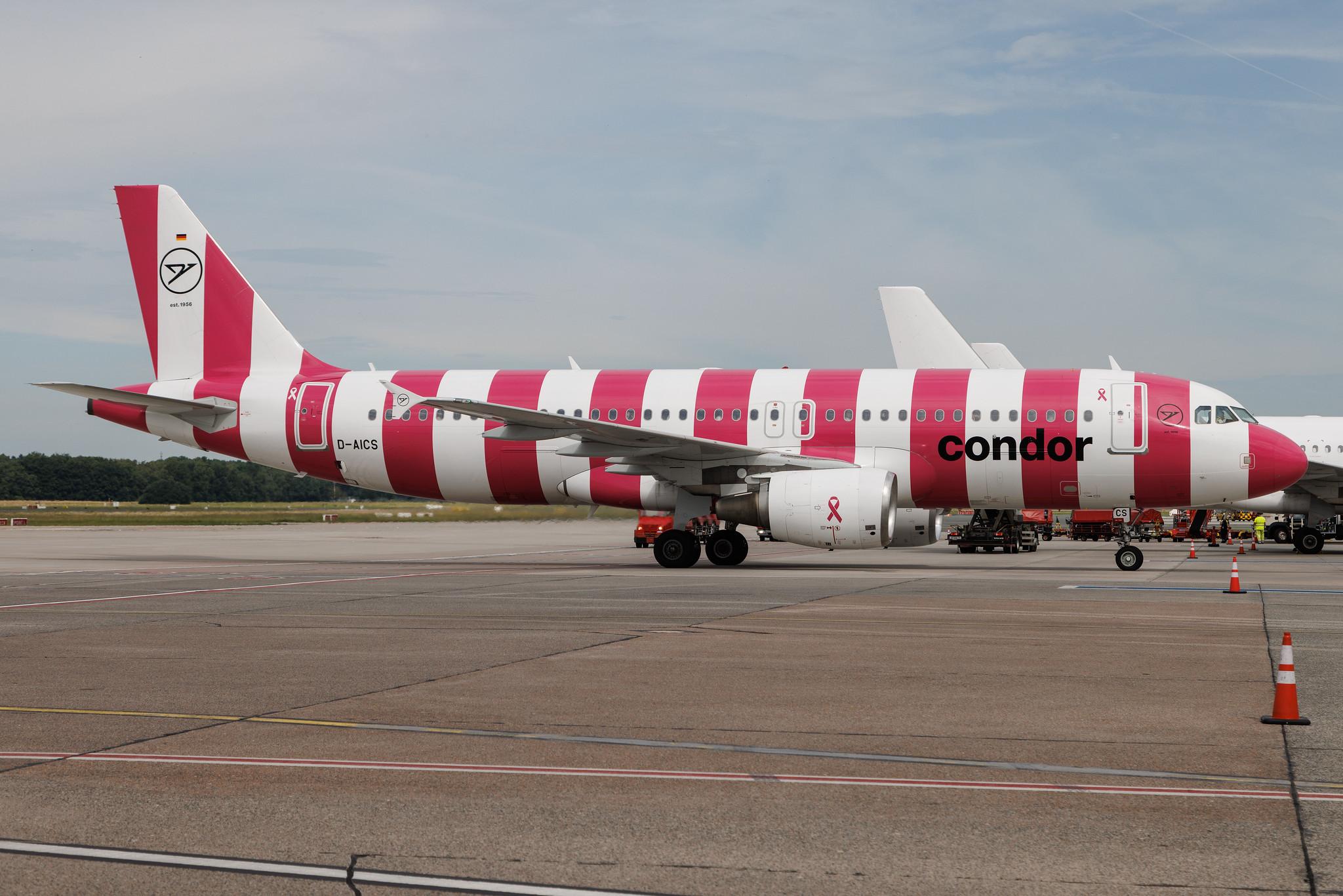 Hamburg Airport: Condor (DE / CFG) | Livery: Breast Cancer Awareness Livery | Airbus A320-214 A320 | D-AICS | MSN 4478