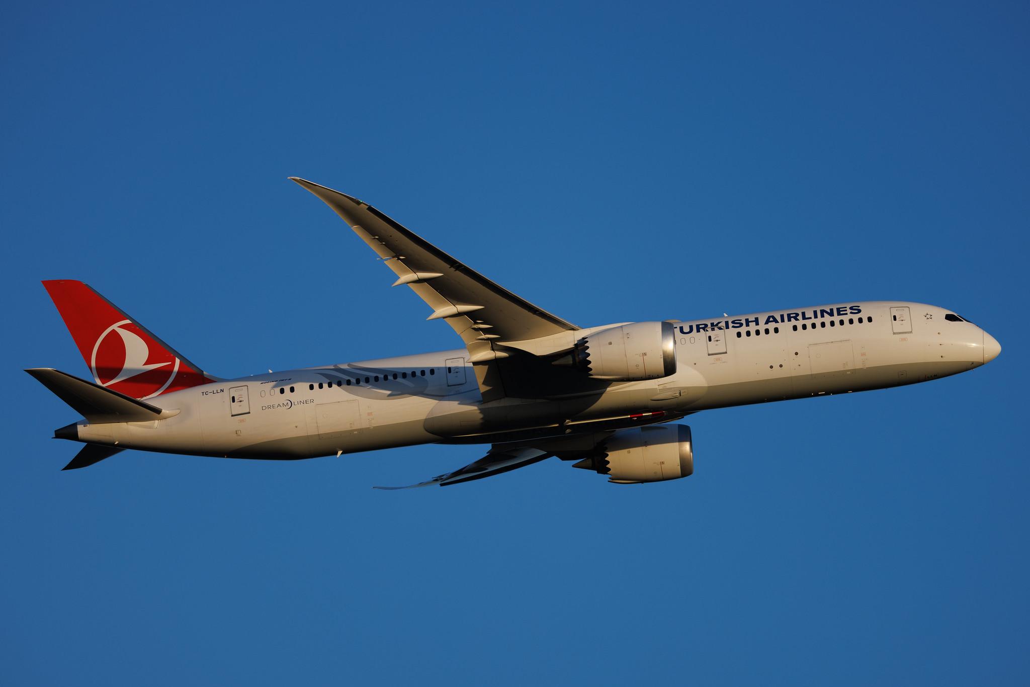Rome Leonardo da Vinci Fiumicino Airport: Turkish Airlines (TK / THY) | Boeing 787-9 Dreamliner B789 | TC-LLN | MSN 65813