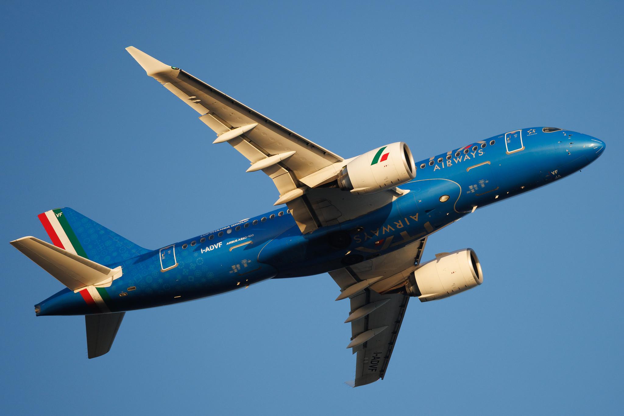 Rome Leonardo da Vinci Fiumicino Airport: ITA Airways (AZ / ITY) | Airbus A220-100 BCS1 | I-ADVF | MSN 50082